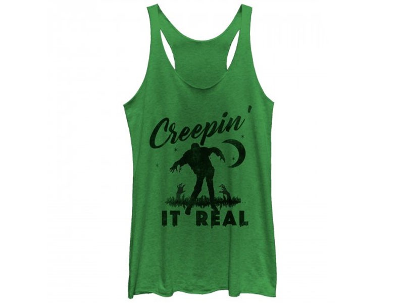 Women's Chin Up Halloween Creepin' Real Zombie Tank Top