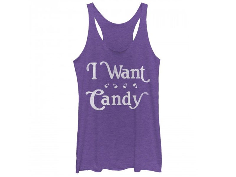 Women's Chin Up Halloween Want Candy Tank Top