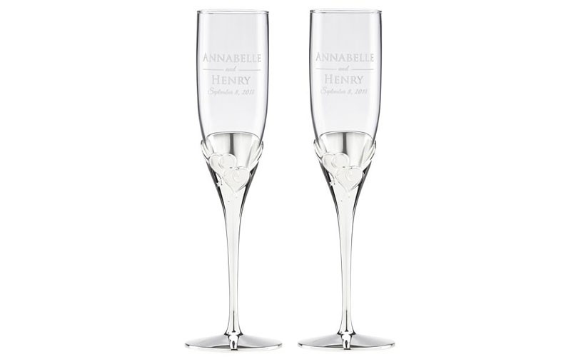 True Love 2-piece Toasting Flute Set by Lenox