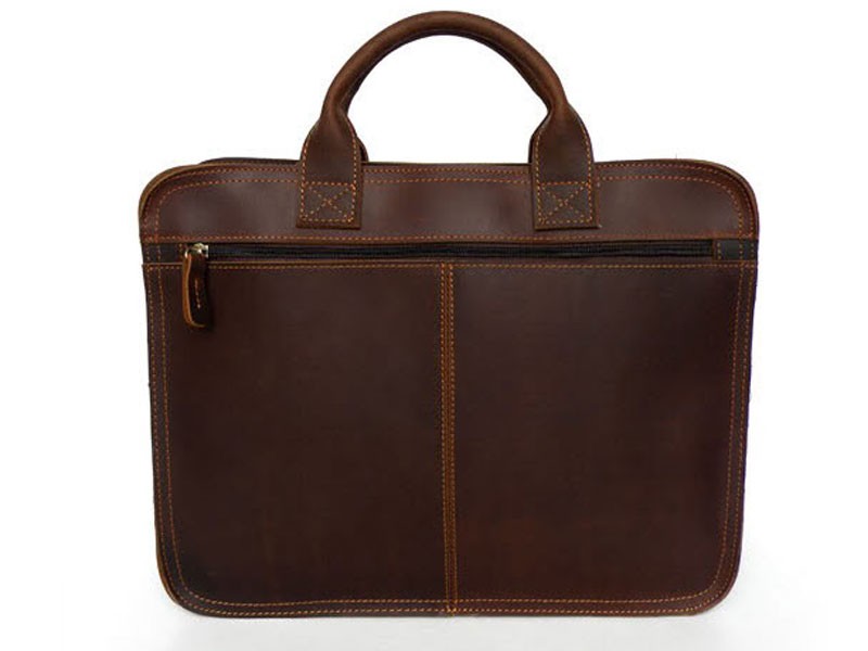 Minsk 2 Men's Vintage Cowboy Leather Shoulder Briefcase