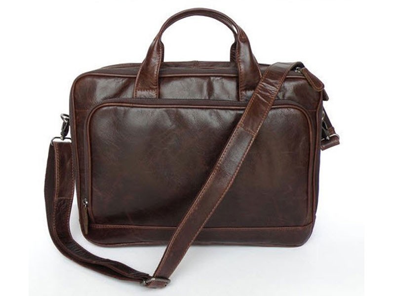 Newcastle Men's Soft Leather Classic Laptop Briefcase