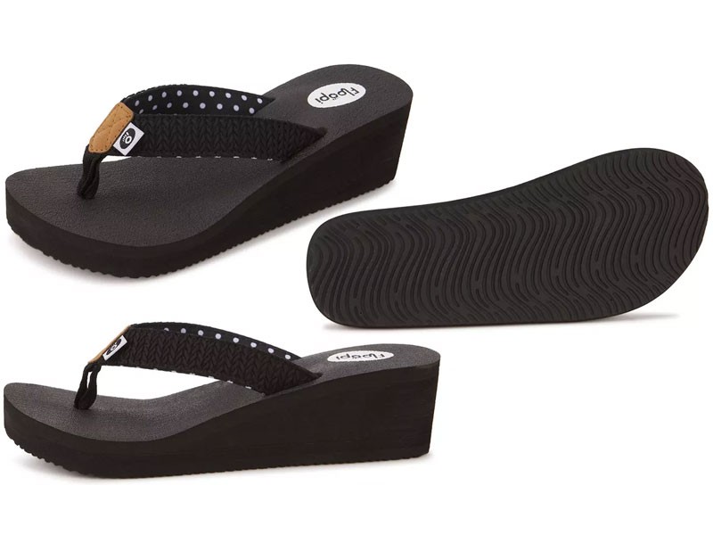Floopi Women's Thong Flip Flop Wedge Sandals