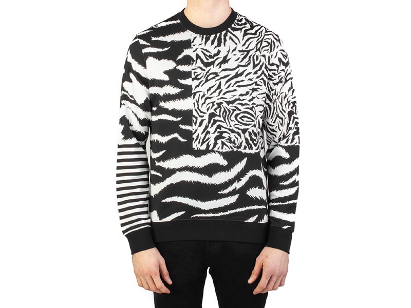 Men's Cotton Zebra Print Sweatshirt