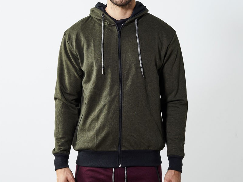 Men's Tech Zipper Hoodie Heather Olive