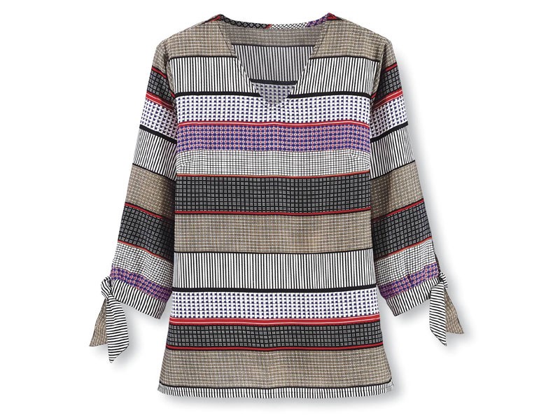 Women's Geometric Striped Top