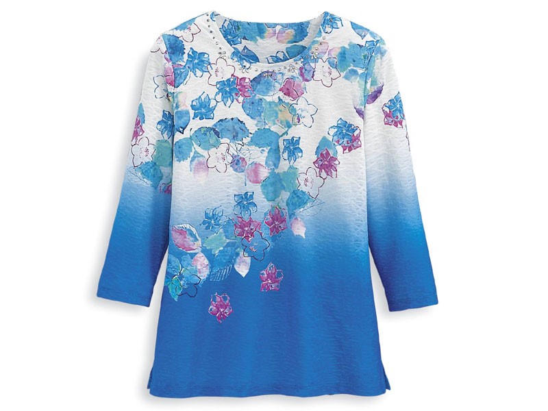 Women's Petals Textured Knit Top