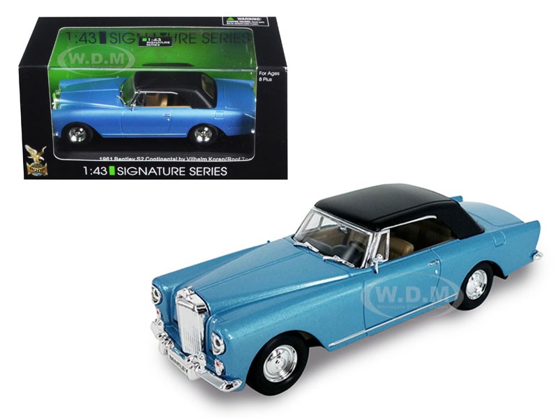 1961 Bentley Continental S2 Park Ward Blue 1/43 Diecast Model Car by Road