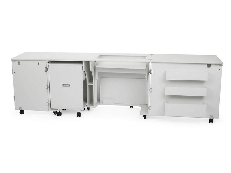 Kangaroo Kabinets Aussie Studio WHITE Sewing Cabinets with Air Lift AS-WHT