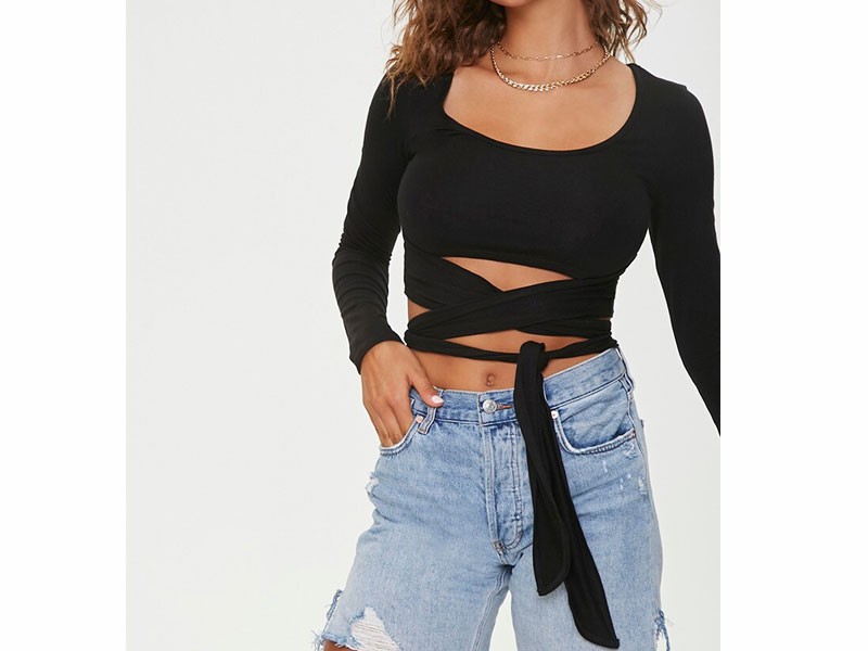 Wraparound Crop Top For Women