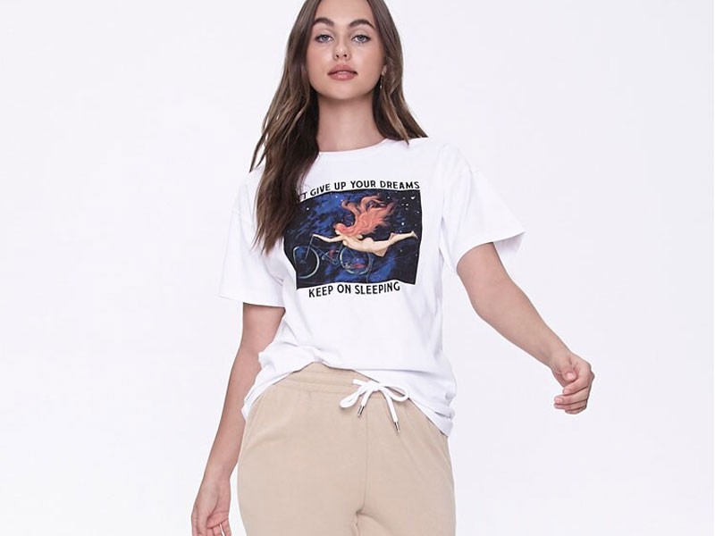 Keep On Sleeping Graphic Tee For Women