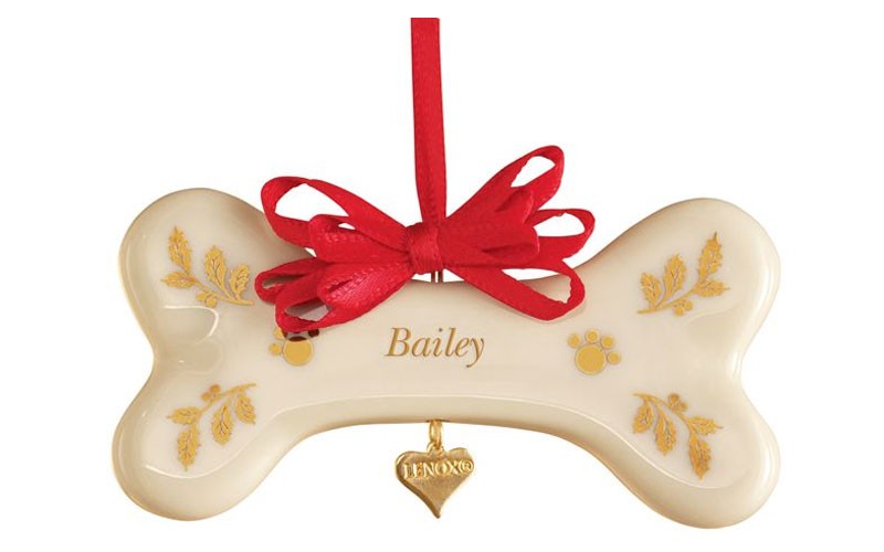 Puppy Bone Ornament by Lenox