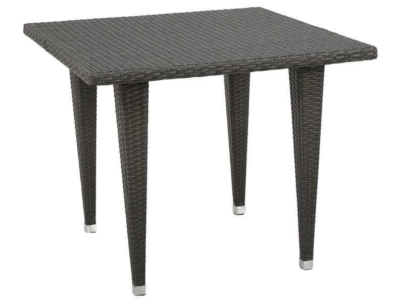 Alrol Contemporary Outdoor Patio Grey Polyethylene Square Table