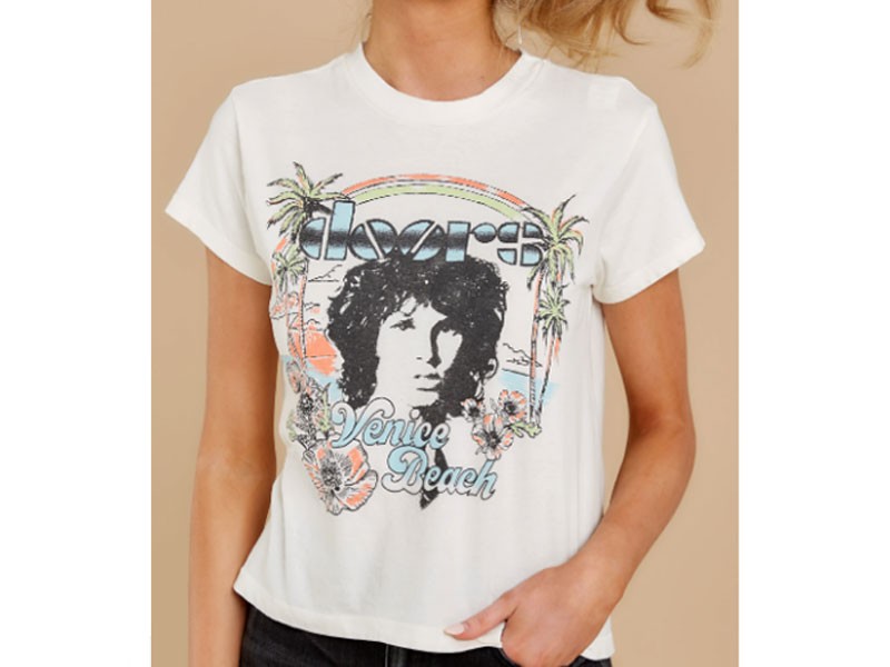 The Doors Venice Beach Girlfriend White Tee For Women