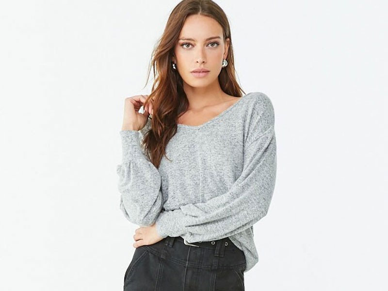 Heathered Crisscross Top For Women