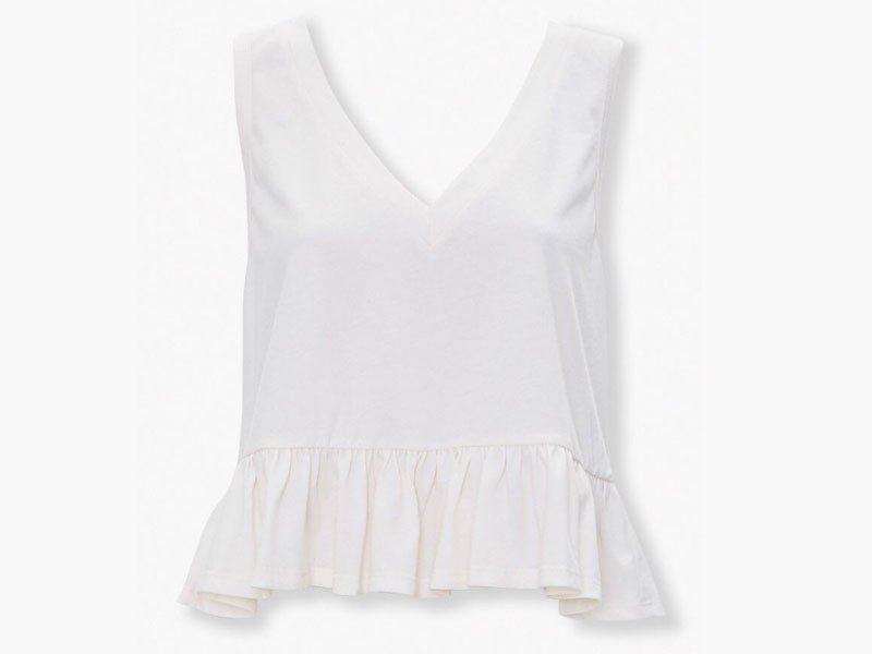 Sleeveless Ruffle-Hem Top For Women