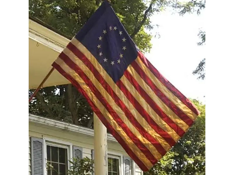 Antiqued Home Flag Set Betsy Ross Flag