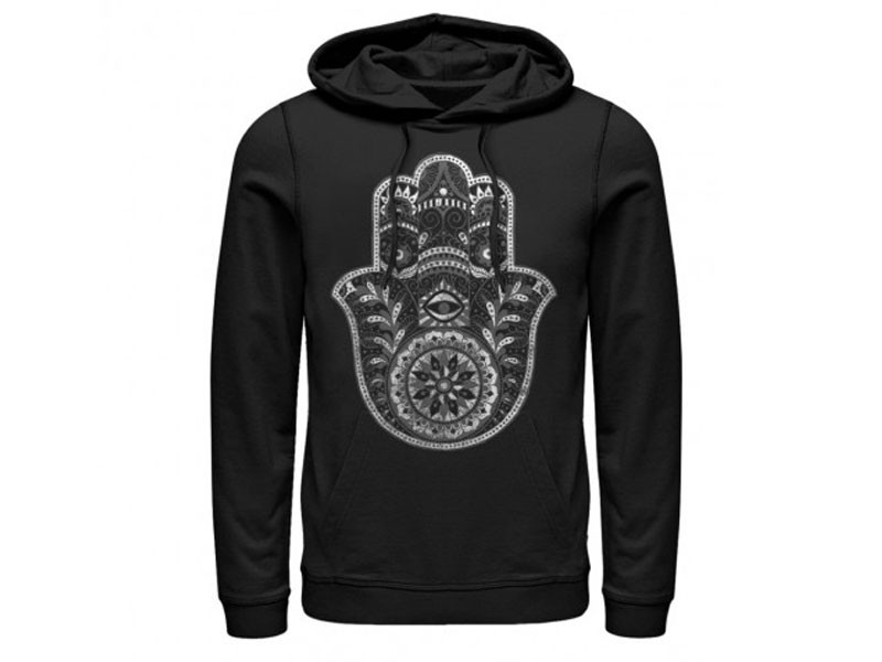 Women's Hoodie Henna Hamsa Hand