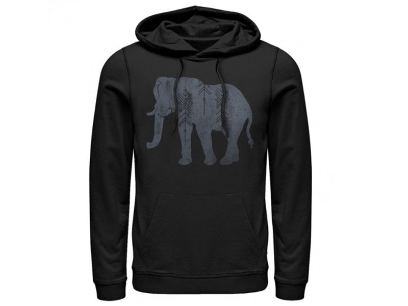 Women's Distressed Tribal Elephant Hoodie