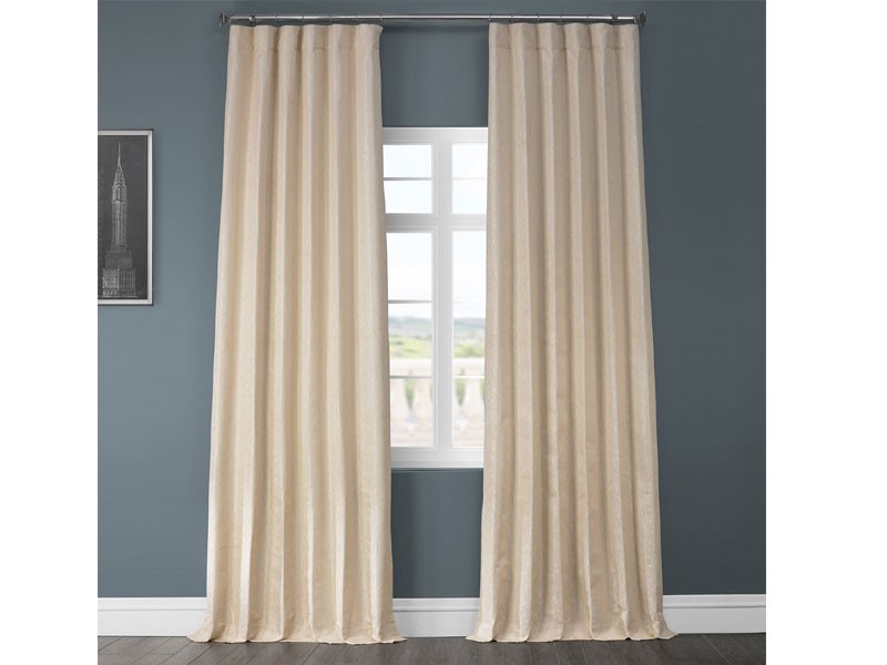 Birchwood Sand Designer Jacquard Curtain