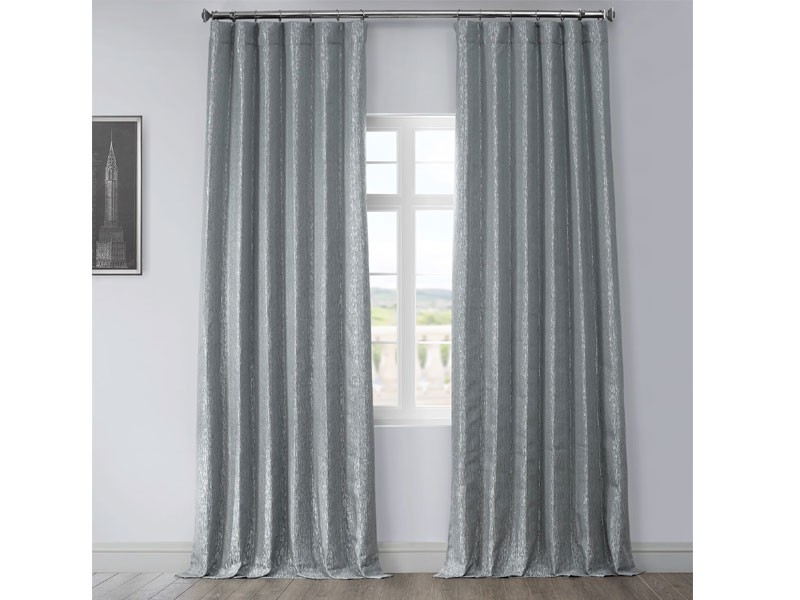 Birchwood Blue Designer Jacquard Curtain