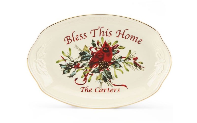 Winter Greetings Bless This Home Tray by Lenox