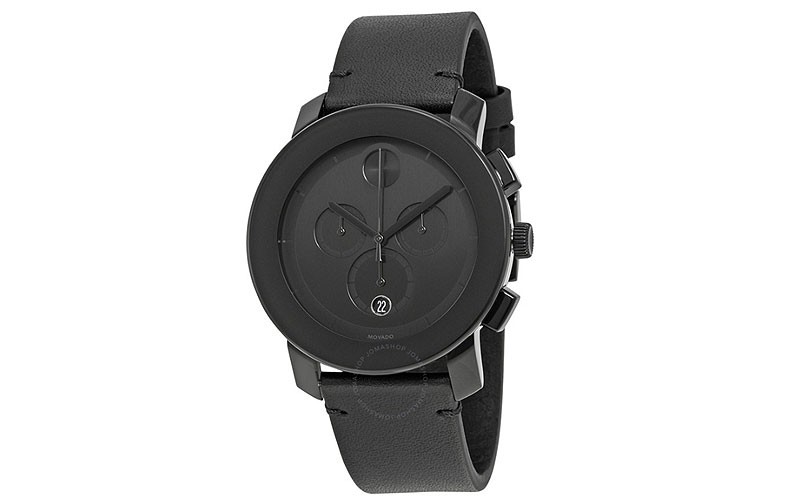 Bold Chronograph Black Dial Men's Watch