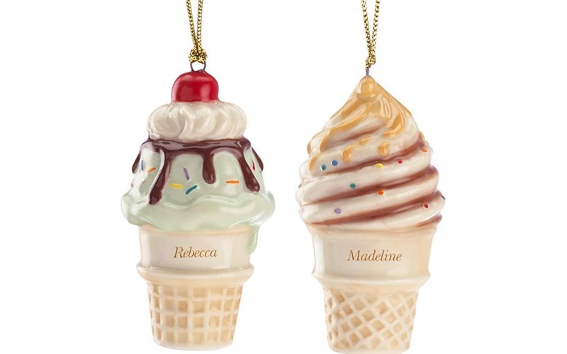 Friends Forever 2-piece Ice Cream Ornament Set by Lenox