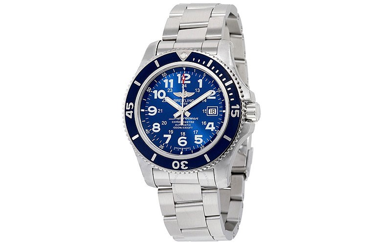 Superocean II 44 Automatic Gun Blue Dial Stainless Steel Men's Watch