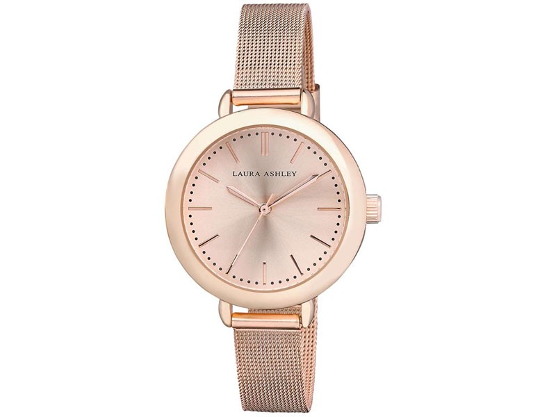 Women's Laura Ashley Rose Gold Mesh Band Watch LA31026RG