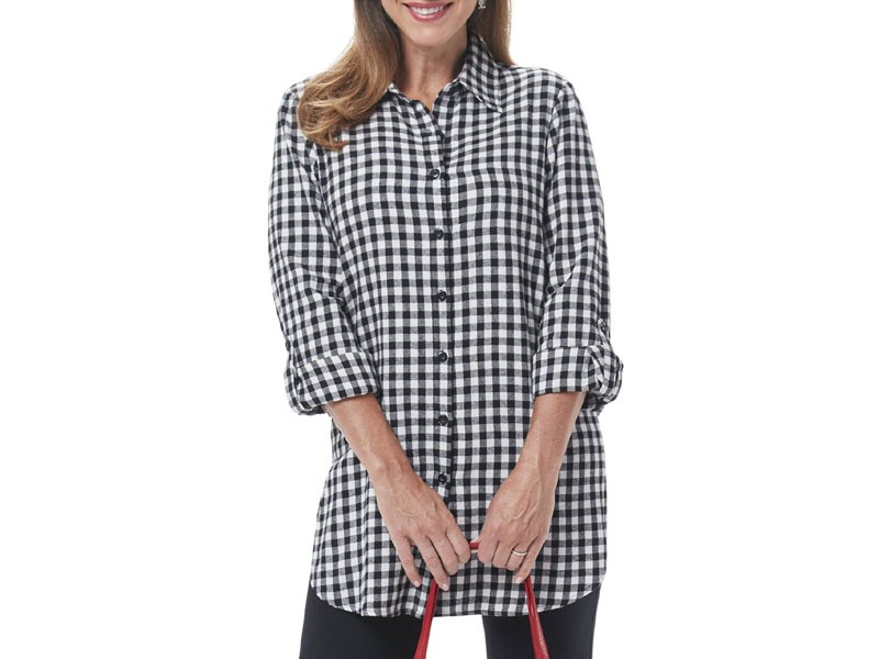 Women's Buffalo Plaid Flannel Tunic