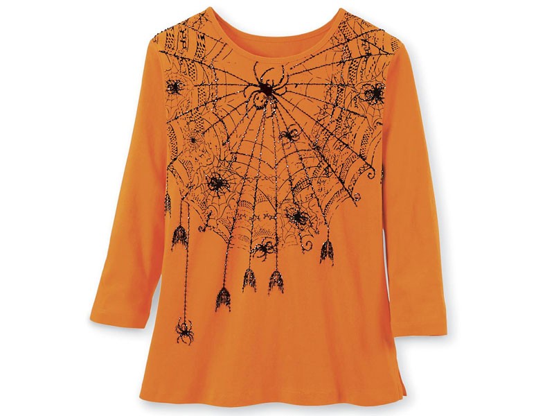 Sparkling Spiderweb Knit Top For Women