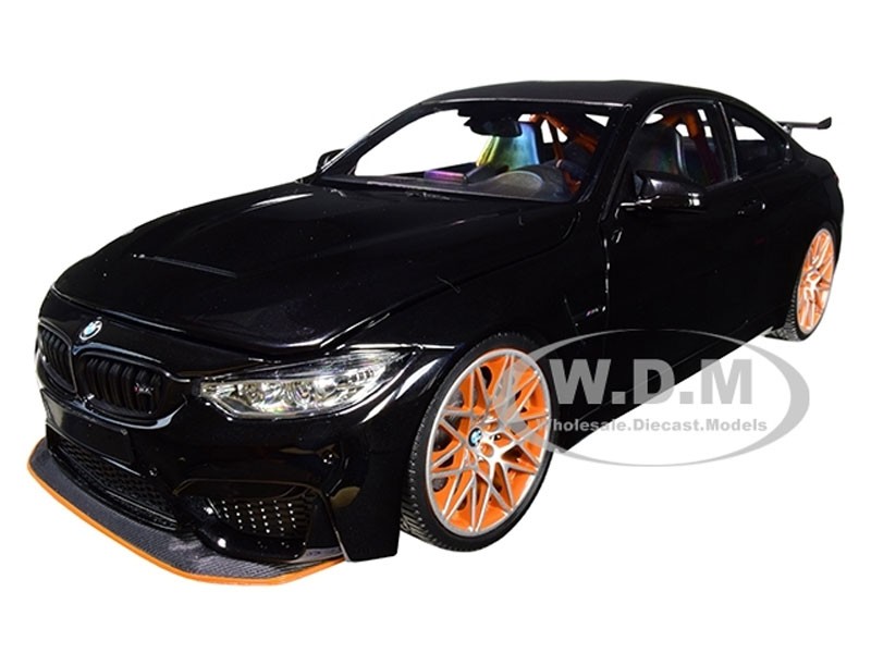 2016 BMW M4 GTS Metallic Black with Carbon Model Car