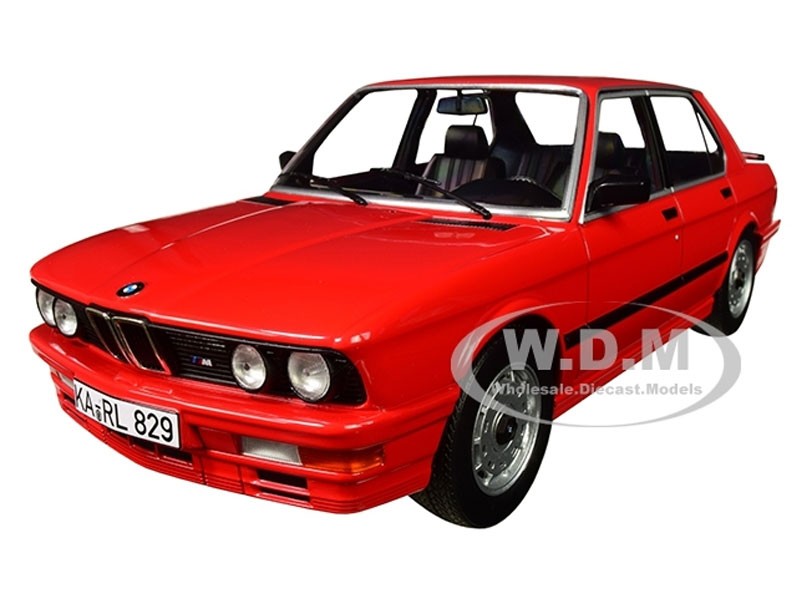 1986 BMW M535i Red 1/18 Diecast Model Car By Norev