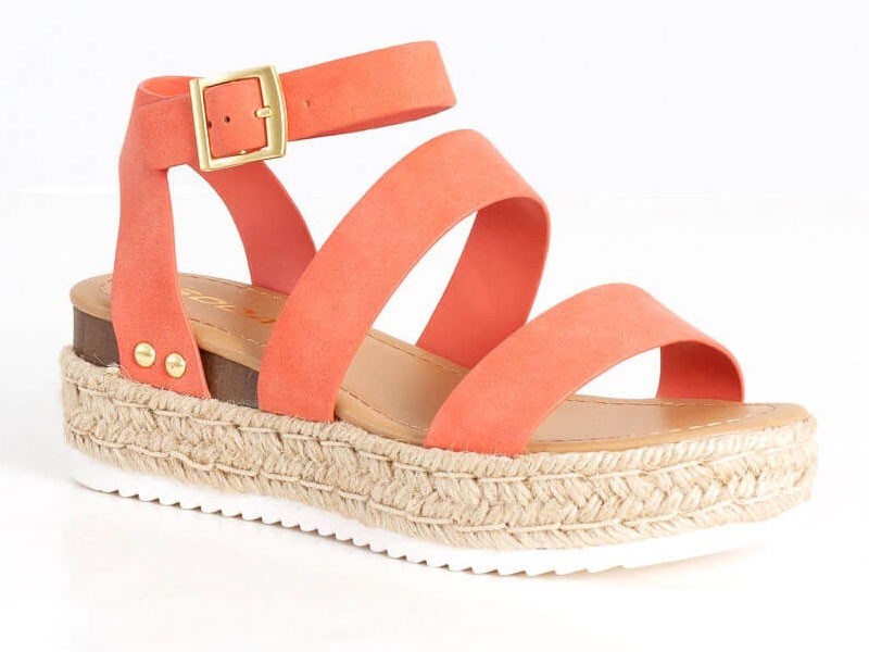 Soda Women's Shoes Bryce Flatform Sandals in Dusty Coral