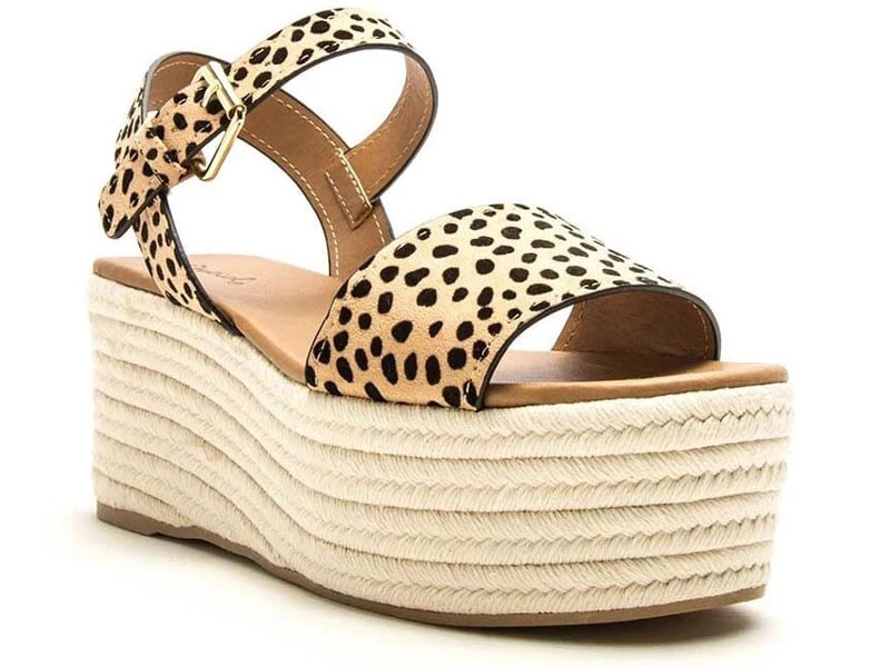 Women's Qupid Shoes Big Bang Platform Sandals in Leopard