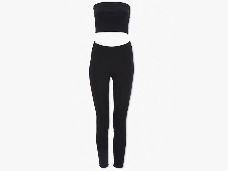 Women's Cropped Tube Top & Leggings Set