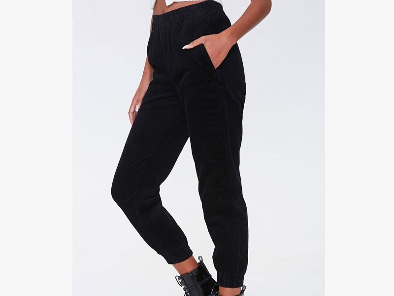 Corduroy Pocket Joggers For Women