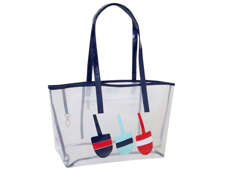 White Mesh Amy Tote with Navy Three Buoys For Women