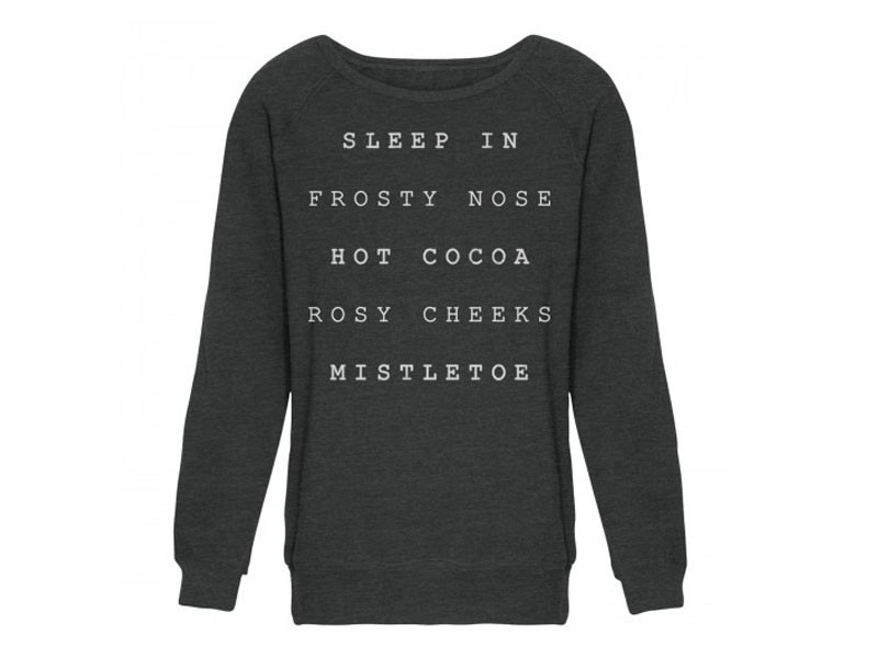 Juniors Cozy Christmas Checklist kid's Sweatshirt
