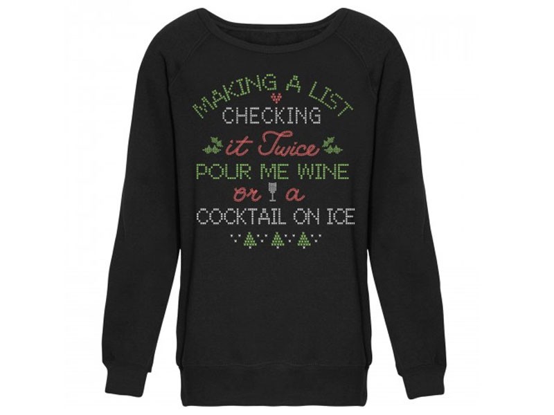 Juniors Christmas Wine or Cocktail Kid's Sweatshirts