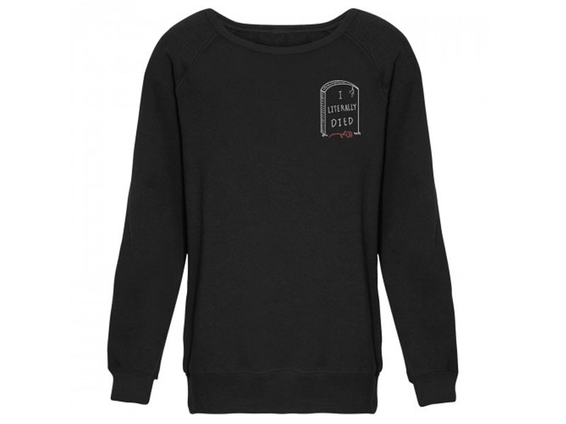 Juniors Halloween Literally Died Grave Kid's Sweatshirts