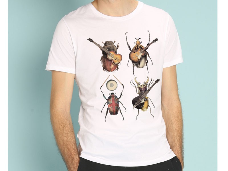 Beetles Men's T-Shirt White