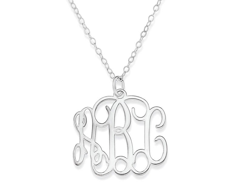 Personalized Sterling Monogram Pendant For Women