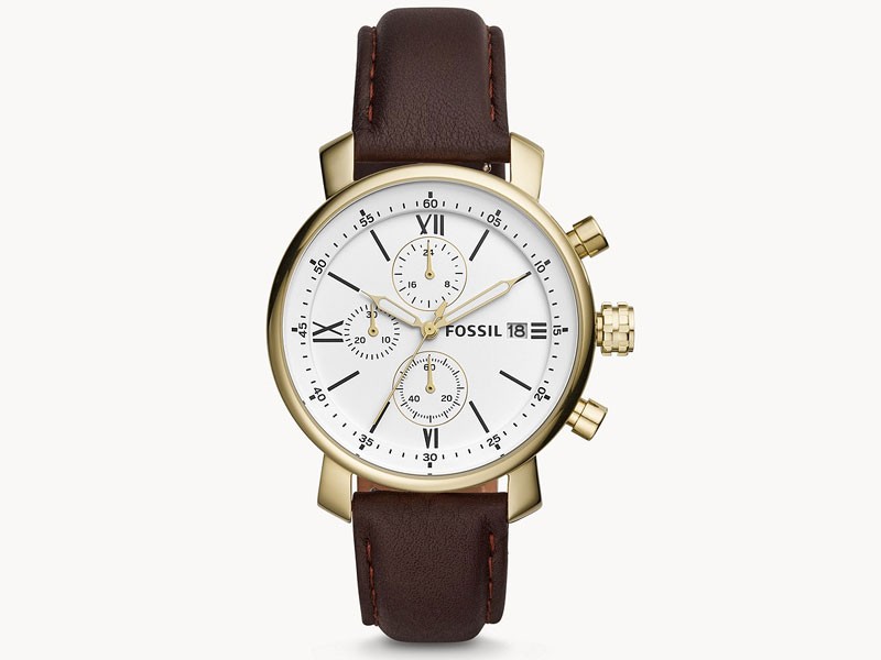 Rhett Men's Chronograph Brown Leather Watch