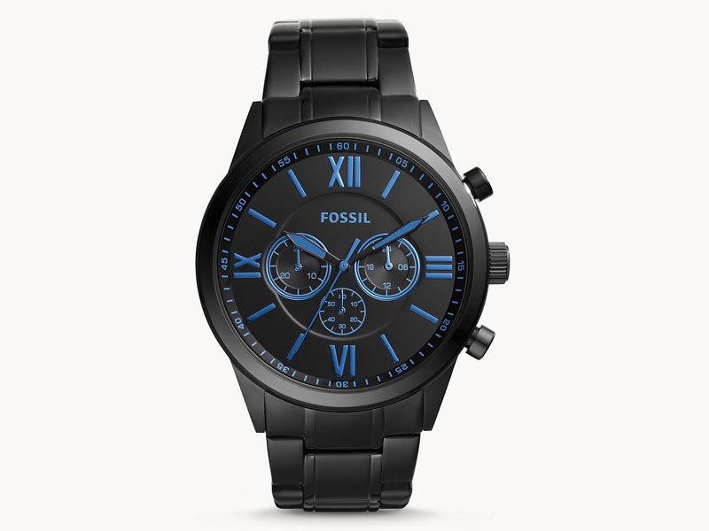 Flynn Chronograph Black Stainless Steel Watch For Men