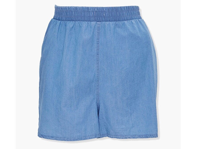 Plus Size Chambray Dolphin Shorts For Women
