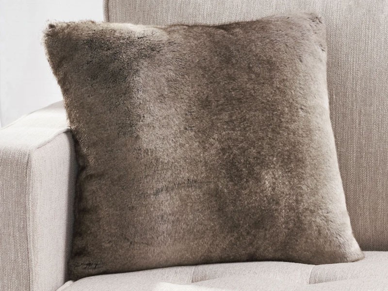 Ellison Modern Glam Faux Fur Throw Pillow