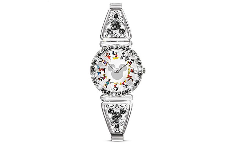 Mickey Mouse Through The Years Rotating Watch With Crystals