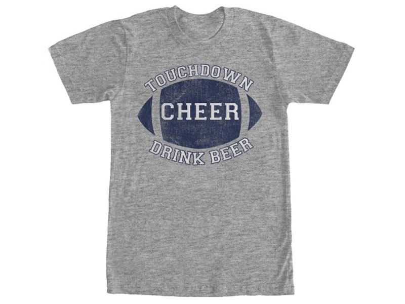 Men's Football Touchdown Cheer Drink Beer T-Shirt