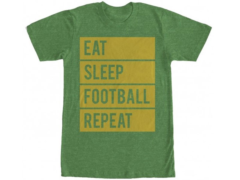 Men's Eat Sleep Football Repeat T-Shirt